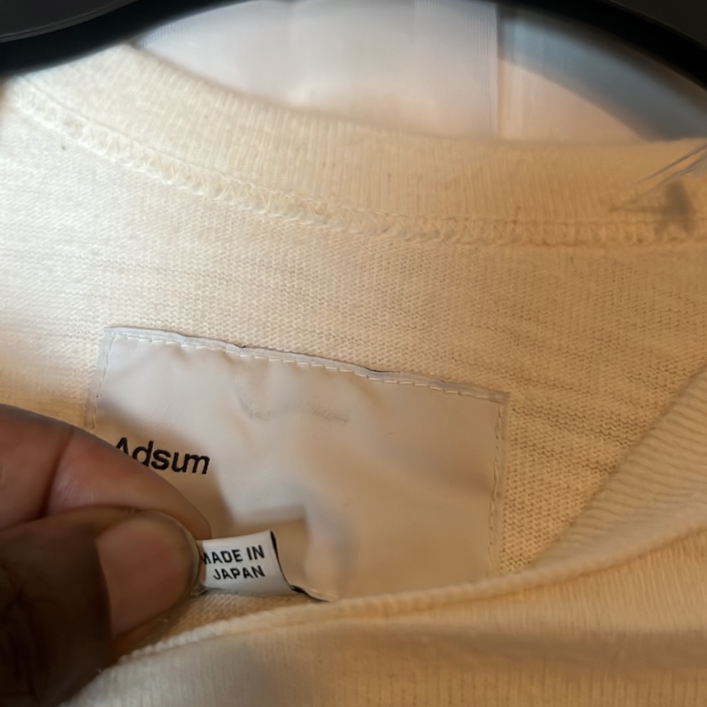 ADSUM Cotton Stripe Long Sleeves TEE Men’s Small T-shirt Made In Japan - Picture 5 of 8